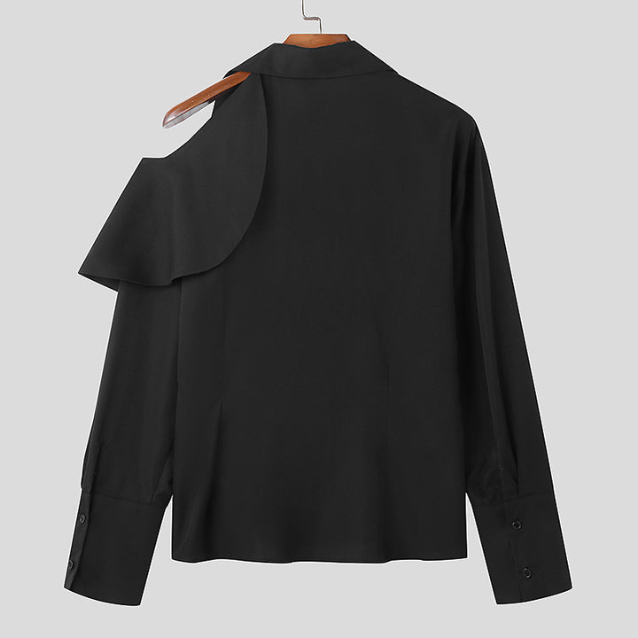 Damen Modische Bluse mit asymmetrischem Kragen und hochwertiger Verarbeitung Echoarchiv