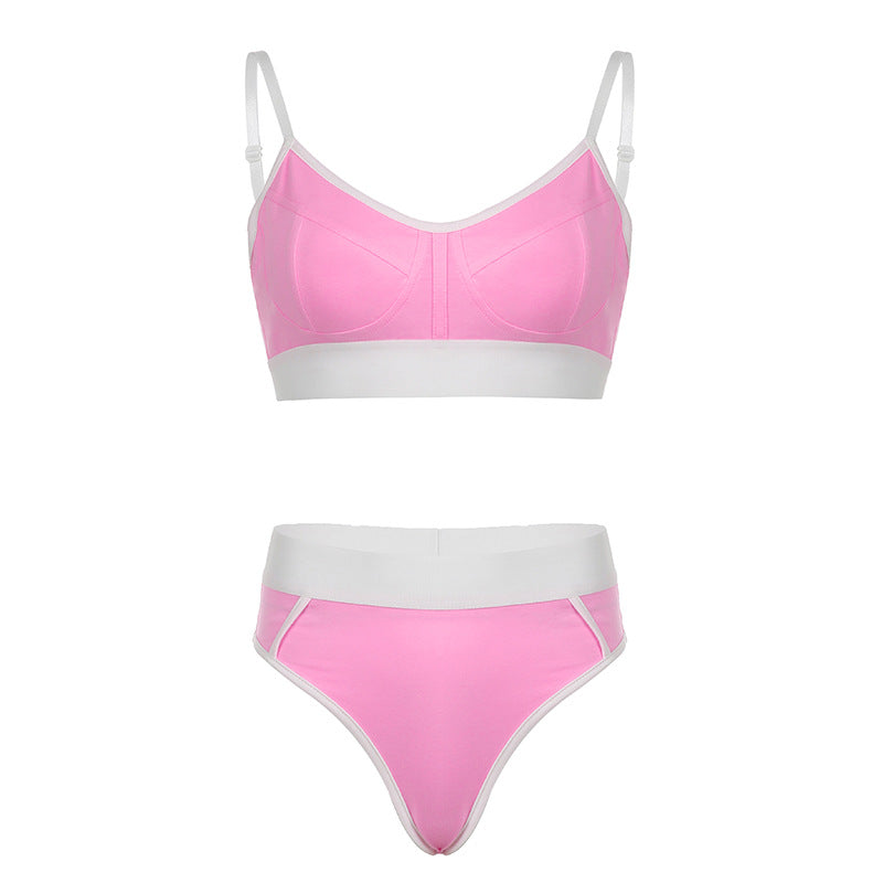 Damen Sportliches Bikini-Set mit verstellbaren Trägern und hohem Schnitt Echo Archiv