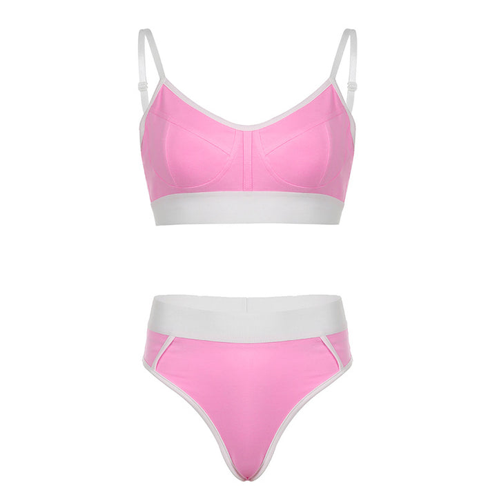 Damen Sportliches Bikini-Set mit verstellbaren Trägern und hohem Schnitt Echo Archiv