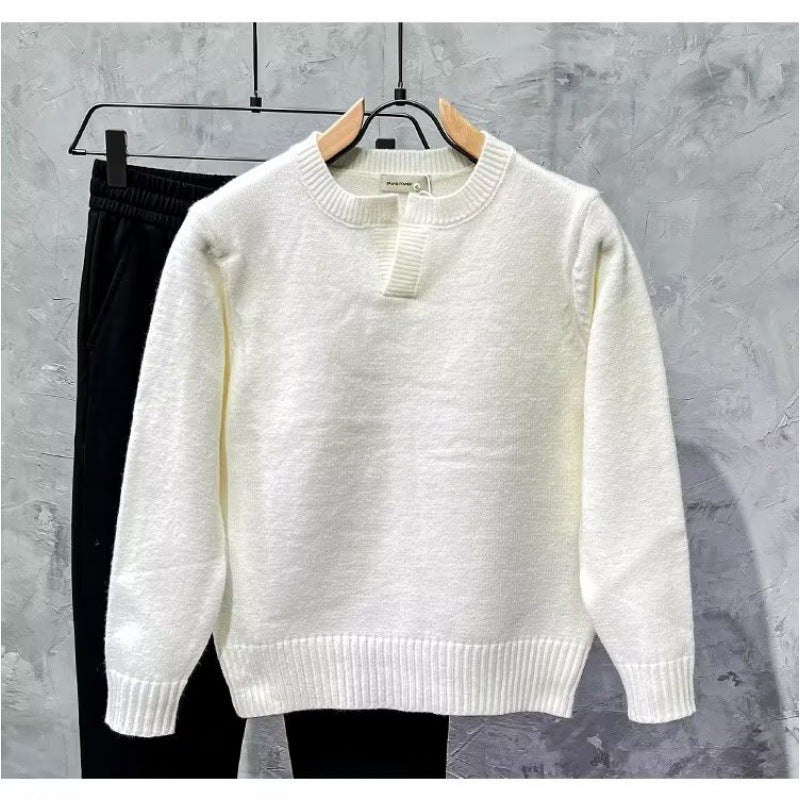 Damen Gemütlicher Strickpullover mit Kragen – Mavelle