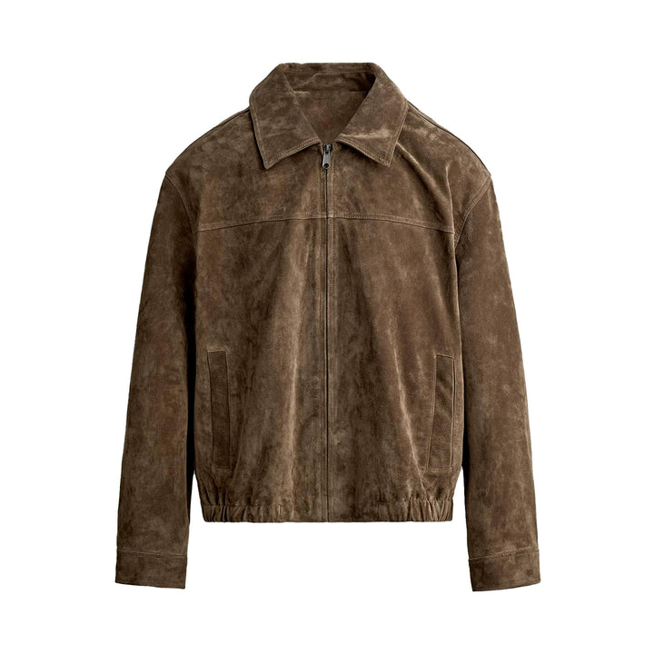 Herren Kurzblouson aus veloursiertem Wildleder mit Hemdkragen Echo Archiv