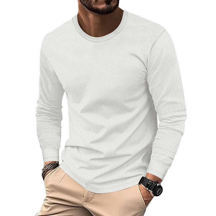 Herren modisches Langarmshirt mit strukturierter Oberfläche Echoarchiv