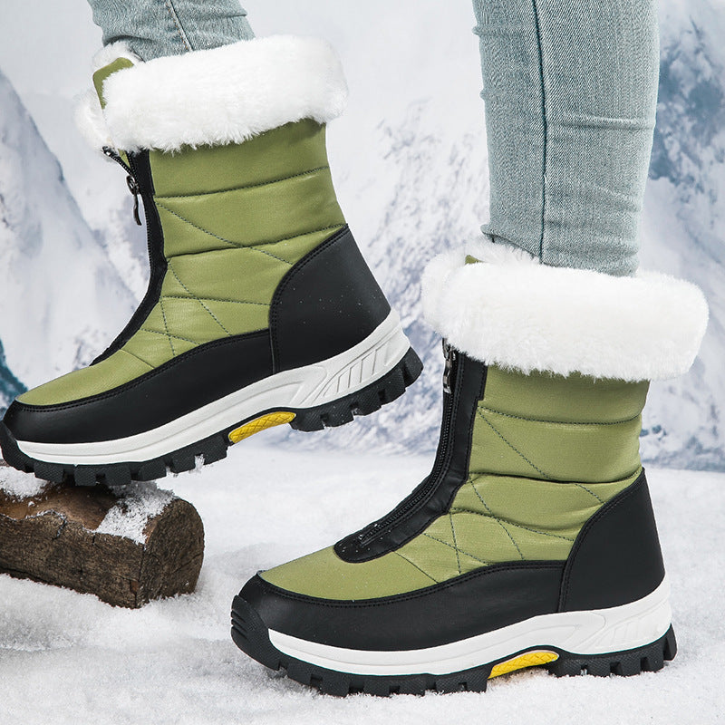 Damen Gefütterte Thermo-Winterstiefel mit Reißverschluss und rutschfester Profilsohle Echo Archiv