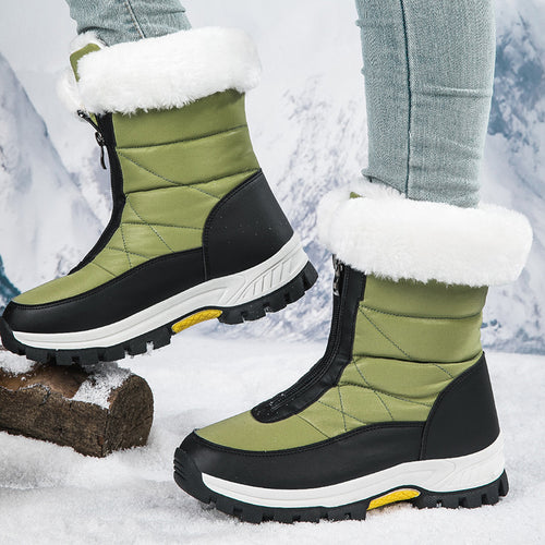 Damen Gefütterte Thermo-Winterstiefel mit Reißverschluss und rutschfester Profilsohle Echo Archiv