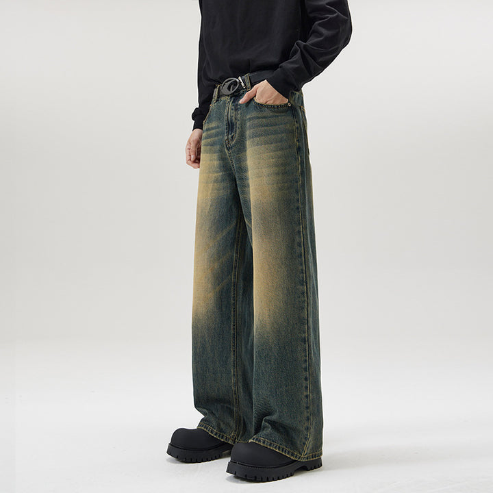 Herren Weite Jeans im lockeren Schnitt mit hoher Taille und Used-Effekt Echo Archiv