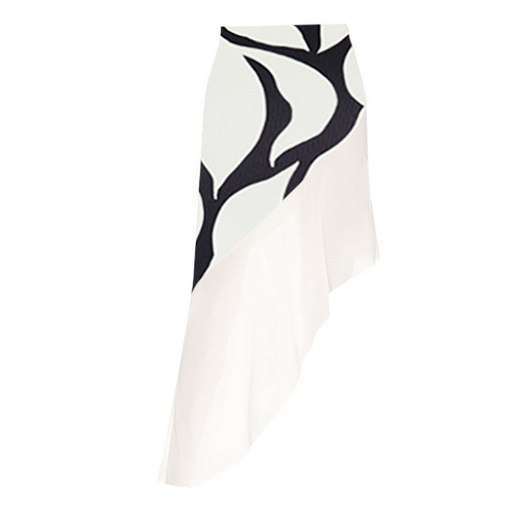 Damen Einseitiger Design Badeanzug mit voluminösen Rüschenelementen Echo Archiv