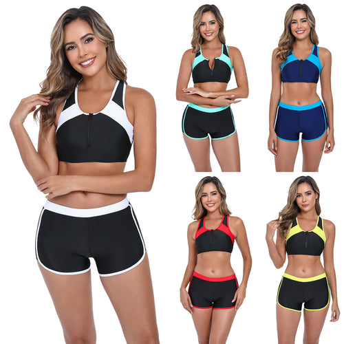 Damen Sportliches Bikini-Set mit funktionalem Reißverschluss Echo Archiv