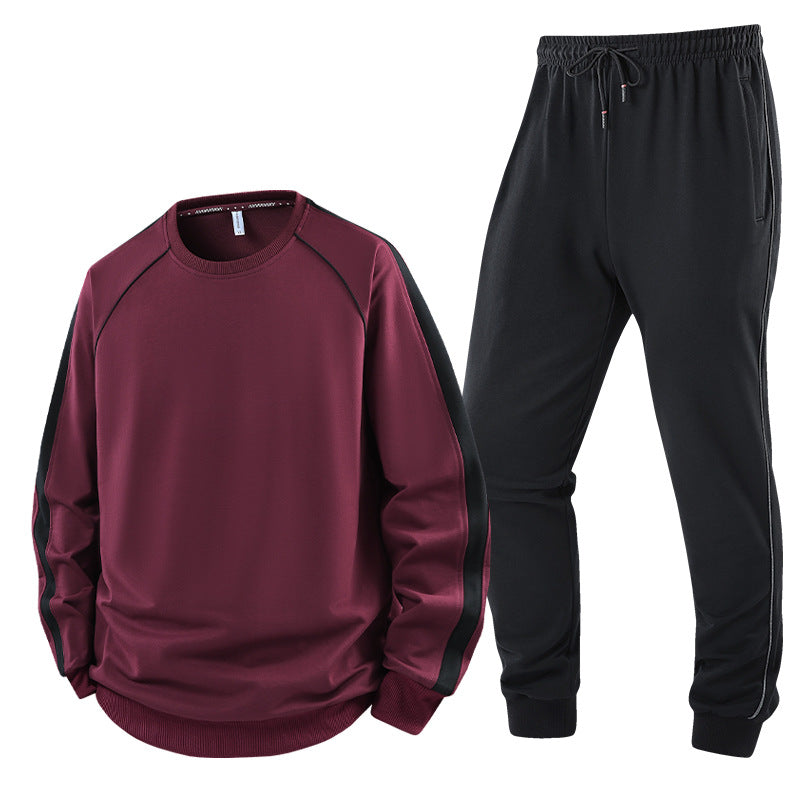 Herren Freizeit-Trainingsanzug-Set aus weichem Jersey mit Raglanärmeln & elastischem Kordelbund Echoarchiv