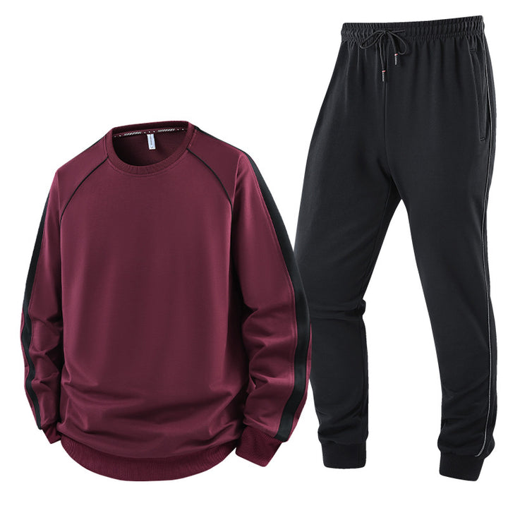 Herren Freizeit-Trainingsanzug-Set aus weichem Jersey mit Raglanärmeln & elastischem Kordelbund Echoarchiv