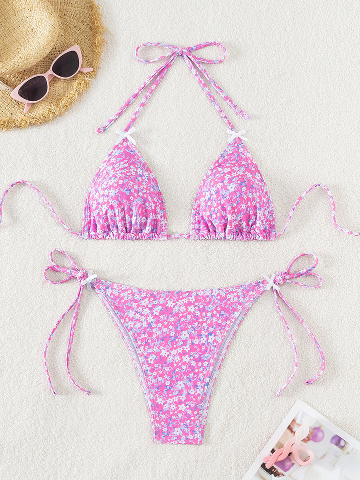 Damen Triangel-Bikini mit verspielten Schleifen Echo Archiv
