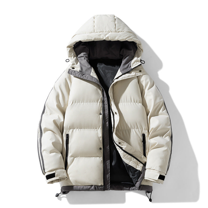 Herren nan gesteppte Kapuzen-Winterjacke mit Thermofutter, seitlichen Kontraststreifen und winddichter Außenhülle Echo Archiv