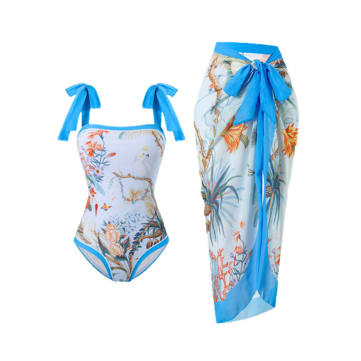 Damen Badeanzug- und Sarong-Set Echo Archiv