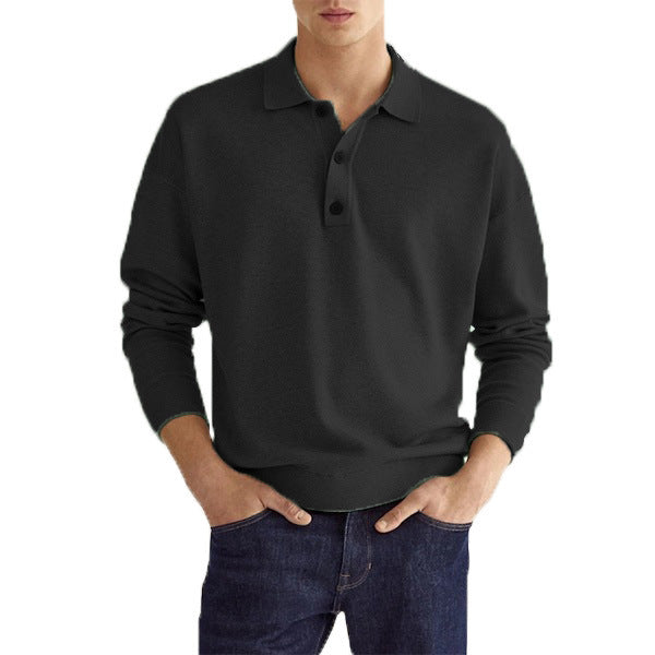 Herren Pullover mit Knopfleiste und weitem Schnitt Echoarchiv