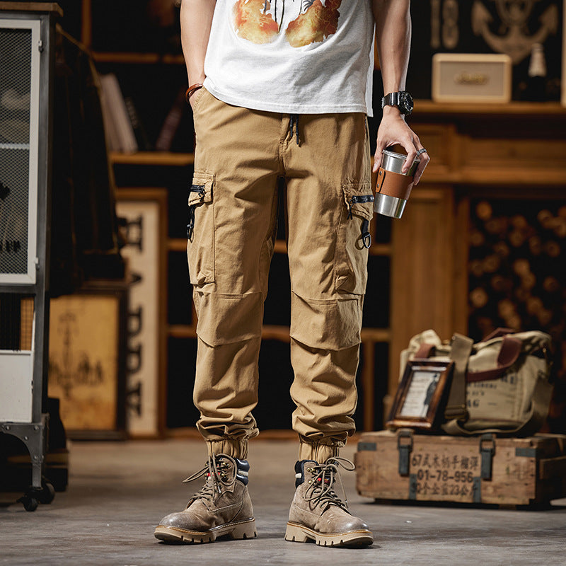 Herren Multifunktionale Cargo-Jogginghose mit D-Ringen, Reißverschluss‑Klappen und elastischen Bündchen Echo Archiv