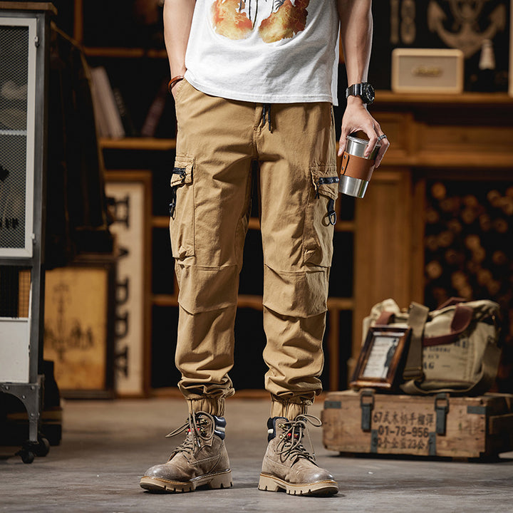 Herren Multifunktionale Cargo-Jogginghose mit D-Ringen, Reißverschluss‑Klappen und elastischen Bündchen Echo Archiv