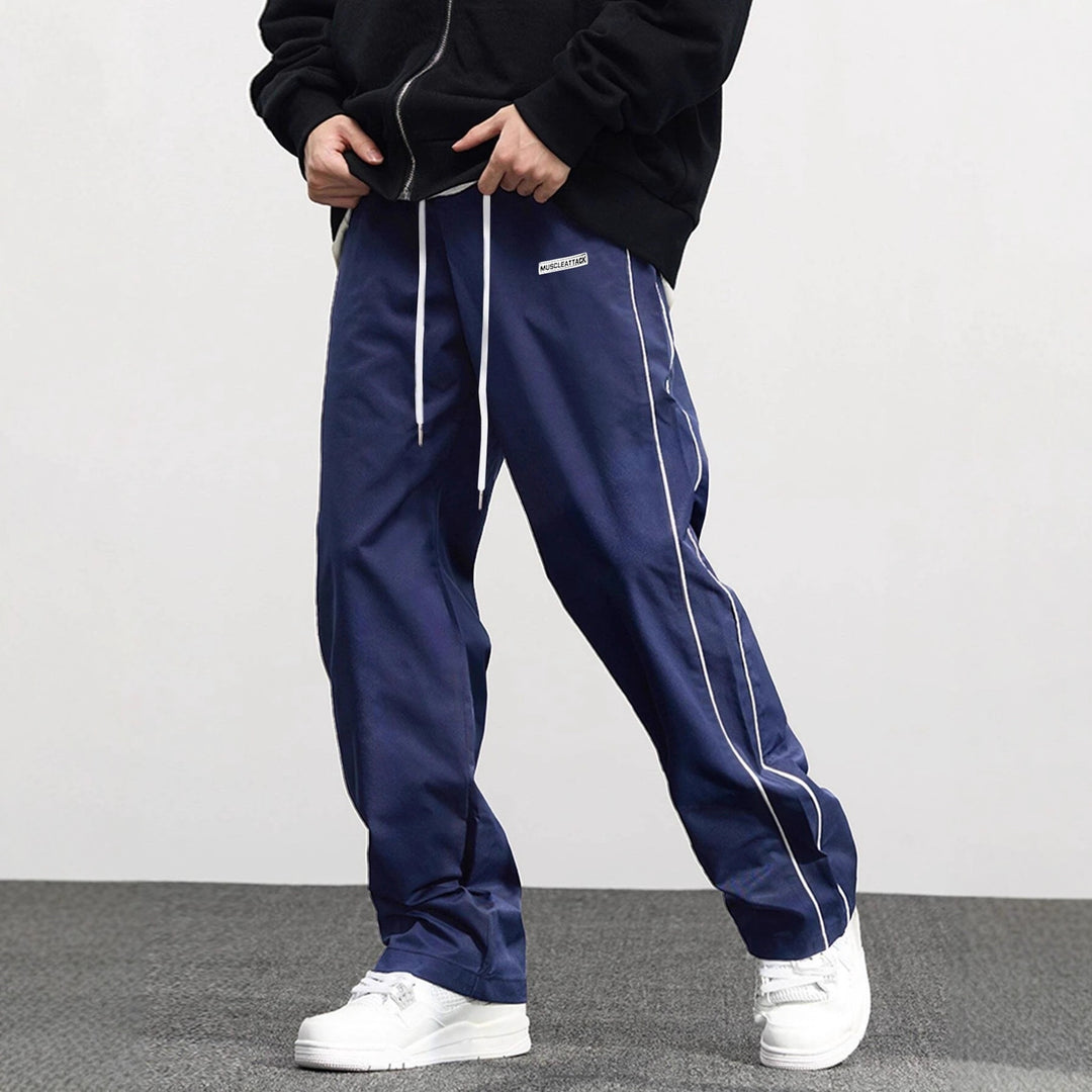 Herren Casual Jogginghose mit elastischem Bund und seitlichen Kontraststreifen Echoarchiv
