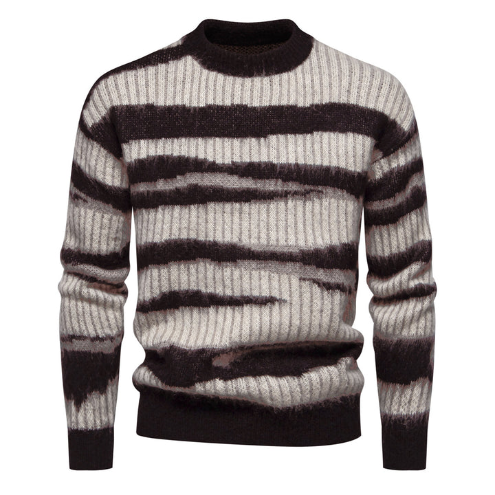 Herren modischer Strickpullover mit einzigartigem Streifenmuster Echoarchiv