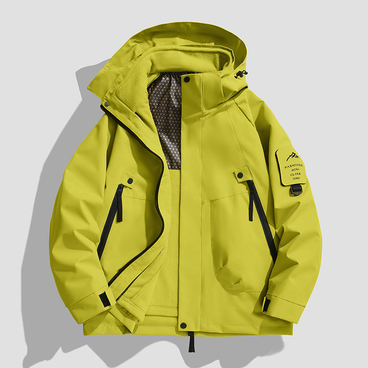 Herren Wasserdichte Utility-Softshelljacke mit Kapuze, schräge Reißverschlusstaschen & verstellbaren Ärmelriegeln Echo Archiv