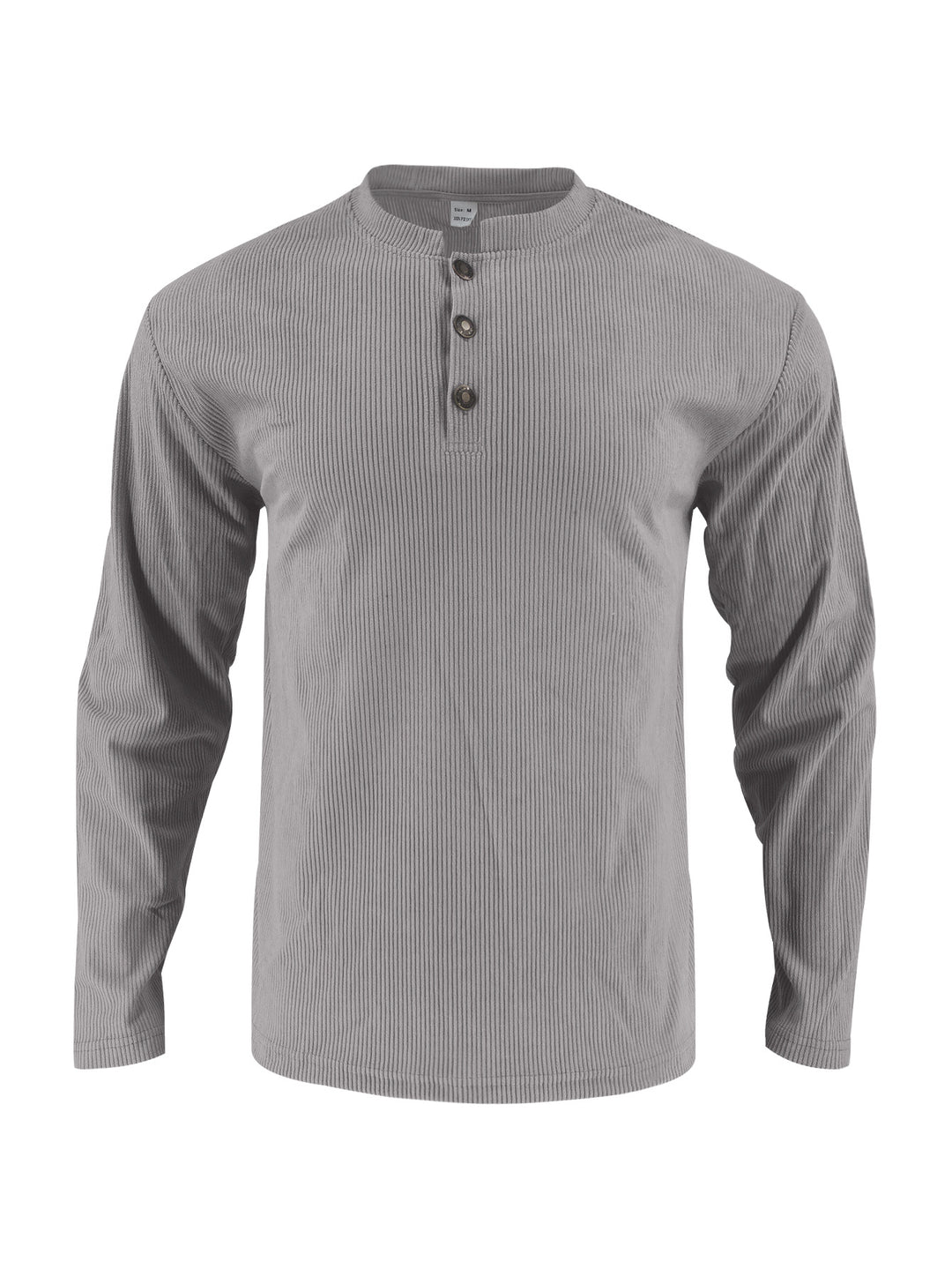 Herren Langarmshirt mit komfortabler Knopfleiste und strukturiertem Design Echoarchiv