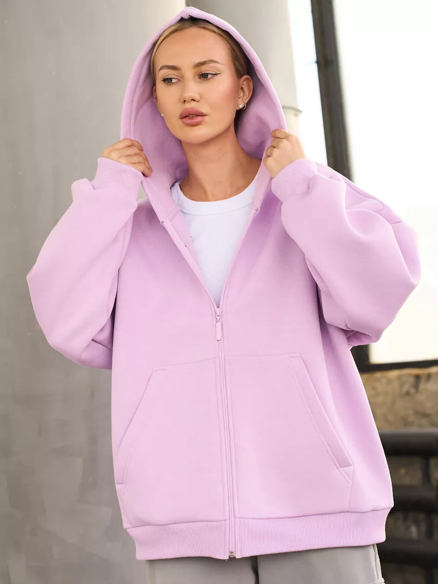Damen Bequemer Fleece-Kapuzenjacke Echo Archiv