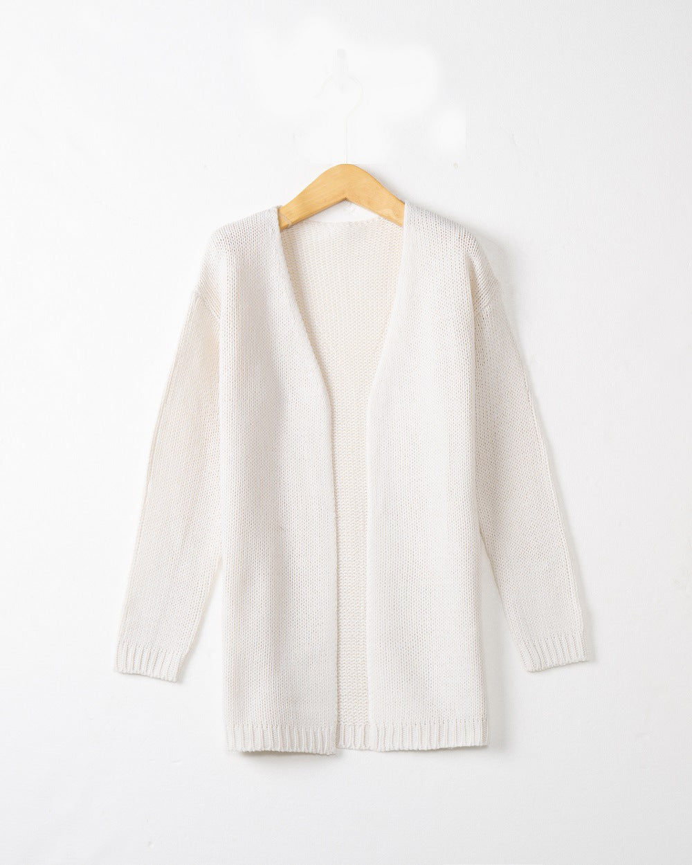 Damen Longline Strickcardigan ohne Verschluss mit offener Front und feiner Rippkante Echo Archiv