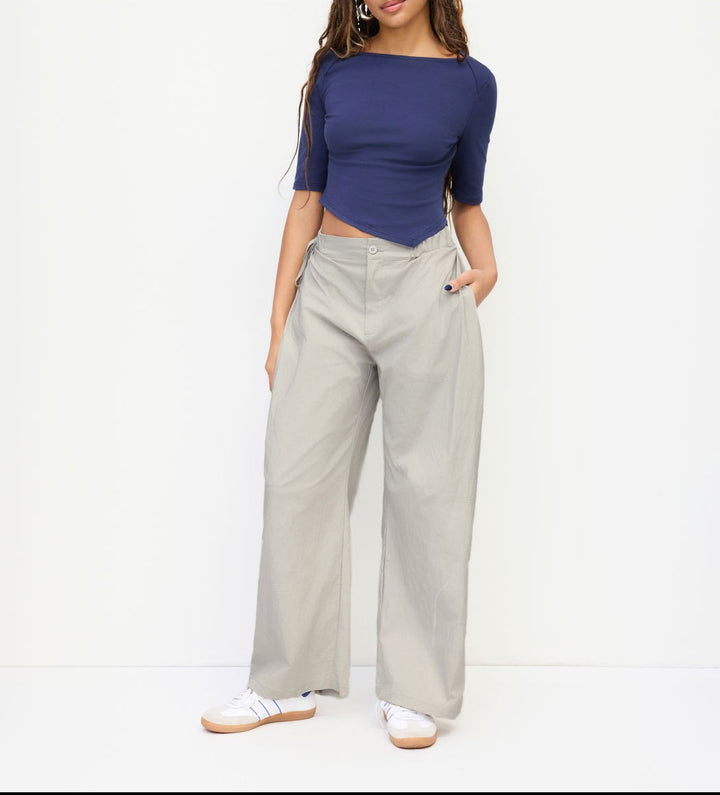 Damen lässige Culotte-Hose mit elastischem Bund und praktischen Seitentaschen Echo Archiv