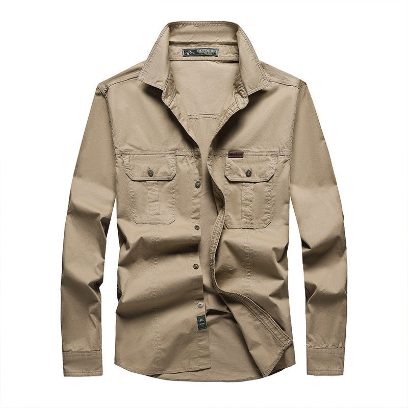 Herren Robustes Canvas-Hemdjacke im Utility‑Stil Echo Archiv