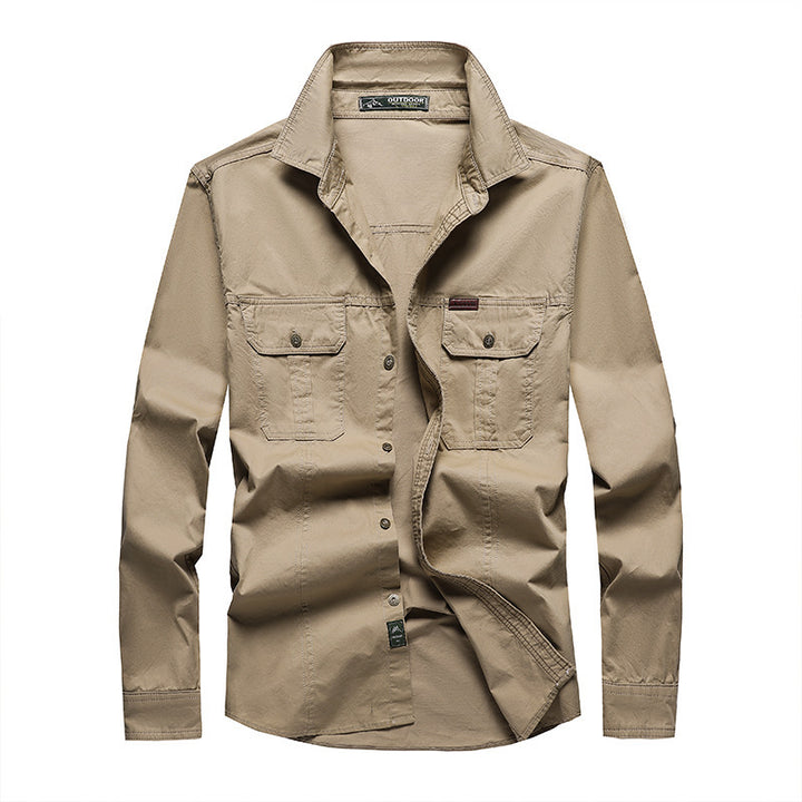 Herren Robustes Canvas-Hemdjacke im Utility‑Stil Echo Archiv