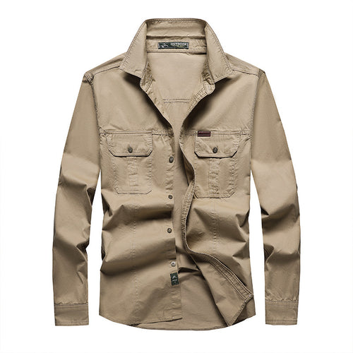 Herren Robustes Canvas-Hemdjacke im Utility‑Stil Echo Archiv