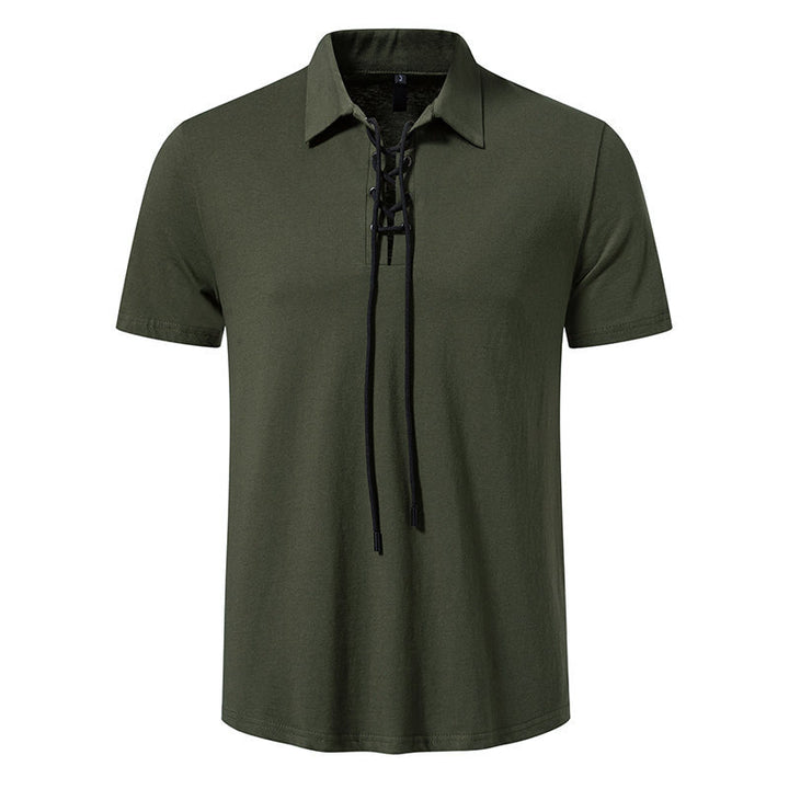 Herren Polo-Shirt mit einzigartigem Schnürdesign Echoarchiv