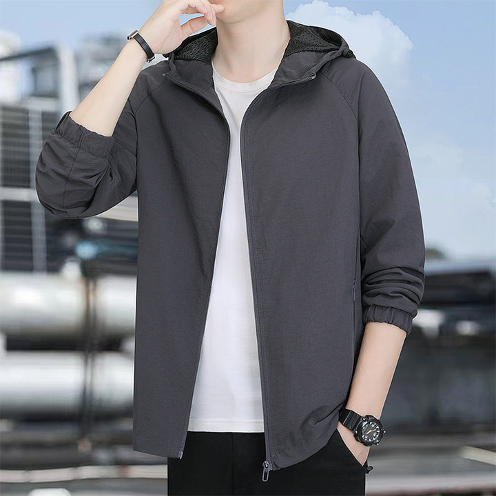 Herren Modische Übergangsjacke mit Kapuze Echo Archiv