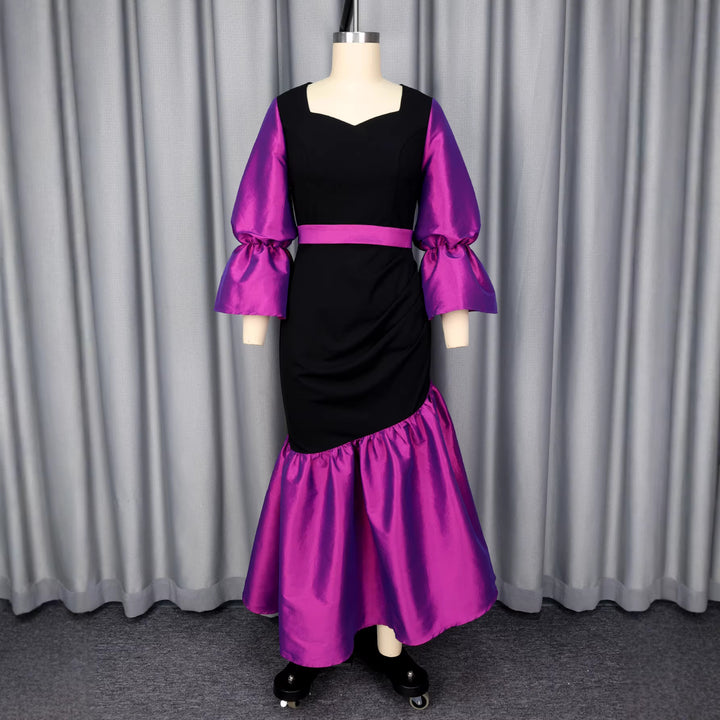 Damen Abendkleid mit voluminösen Ärmeln und elegantem Saum Echo Archiv