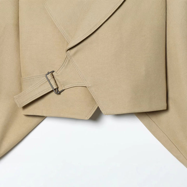 Damen Cropped-Wickeljacke mit großem Schalkragen, Gürtel und Ballonärmeln Echo Archiv