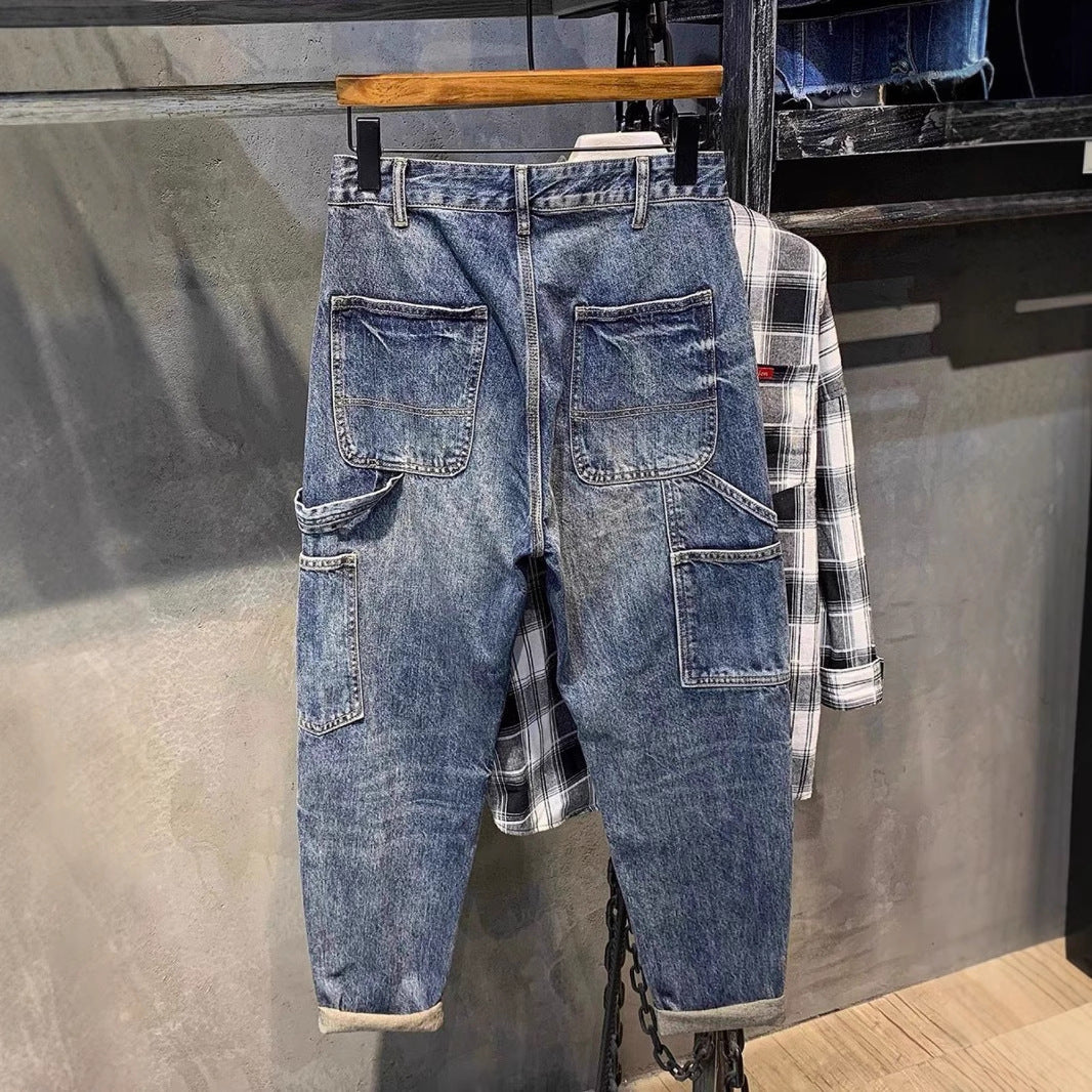 Herren Modische Ripped Jeans im Vintage-Look Echoarchiv