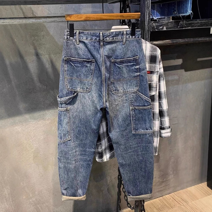 Herren Modische Ripped Jeans im Vintage-Look Echoarchiv