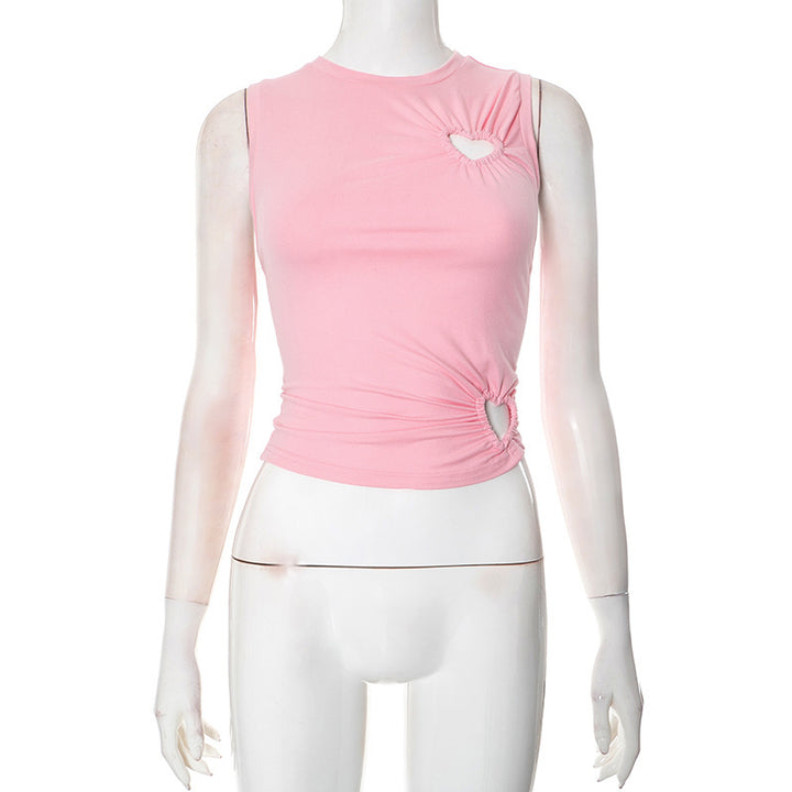 Damen modisches Trägershirt mit herzförmigem Cut-out und figurformendem Schnitt Echo Archiv
