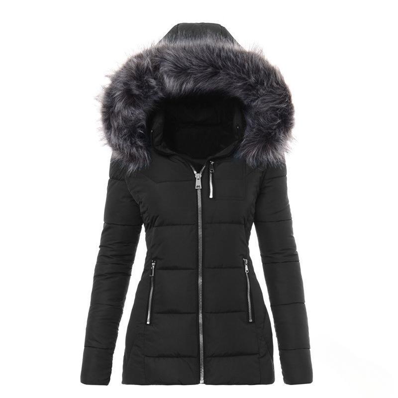 Damen Winterjacke mit abnehmbarem Kunstpelzkragen Echoarchiv