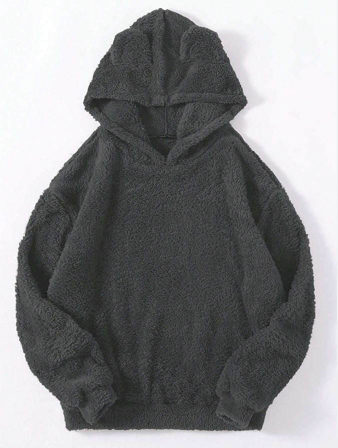 Damen nan kuscheliger Teddy-Hoodie mit Ohren, elastischem Bund und extra weichem Plüsch Echo Archiv
