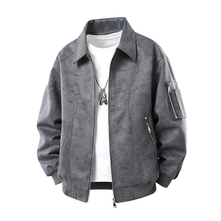 Herren Modische Retro-Lederjacke Echo Archiv