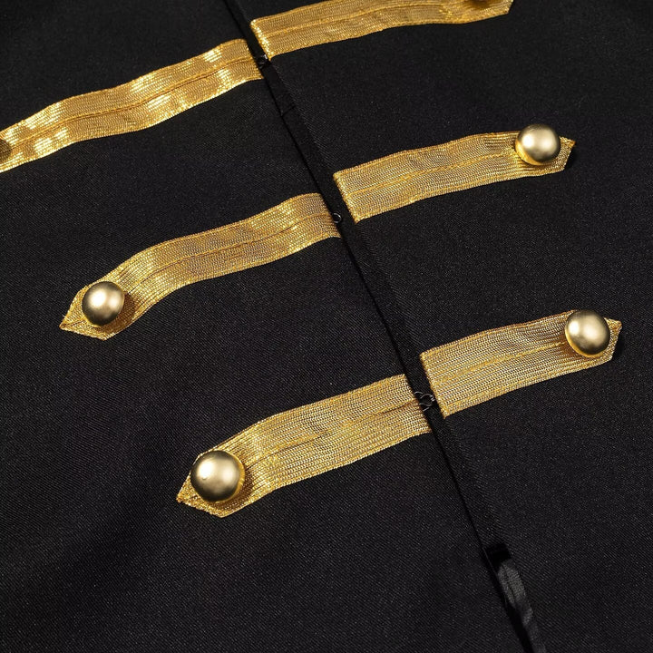 Damen militärinspirierte Kurzjacke mit Stehkragen und goldenen Galonborten Echo Archiv