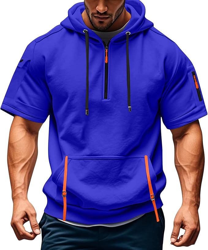 Herren Freizeit Hoodie mit modernen Reißverschlusstaschen Echoarchiv