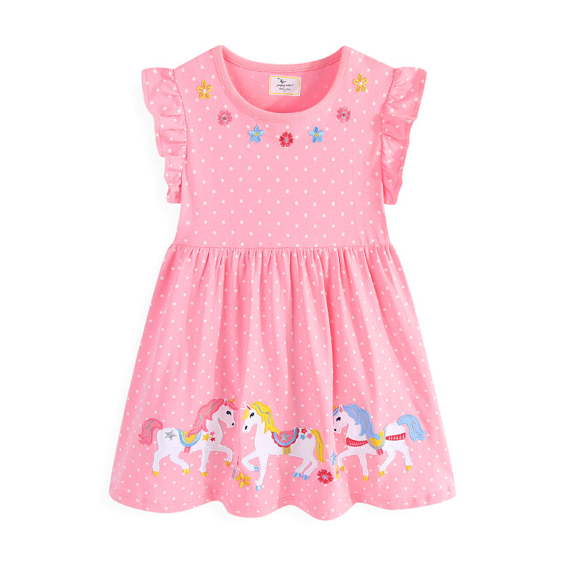 Mädchen Sommerkleid mit bezauberndem Einhorn-Design Echo Archiv