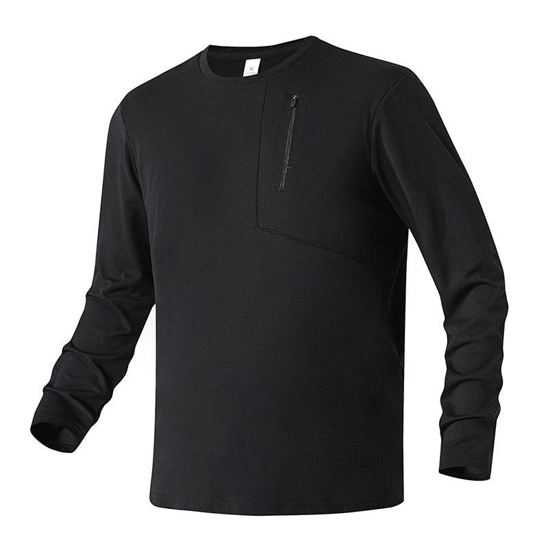 Unisex Oversize Langarm‑Sweatshirt mit Brustreißverschlusstasche und Rundhalsausschnitt Echoarchiv