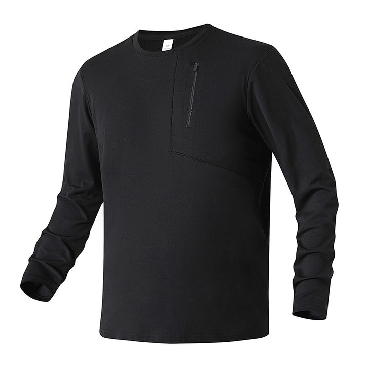 Unisex Oversize Langarm‑Sweatshirt mit Brustreißverschlusstasche und Rundhalsausschnitt Echoarchiv