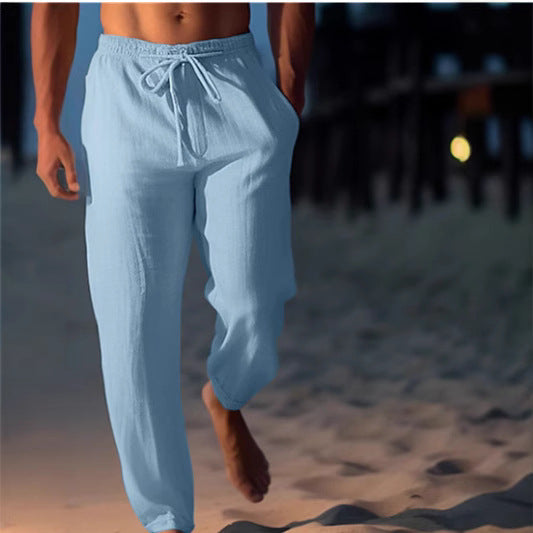 Herren entspannende Strandhose mit elastischem Bund und praktischen Taschen Echoarchiv