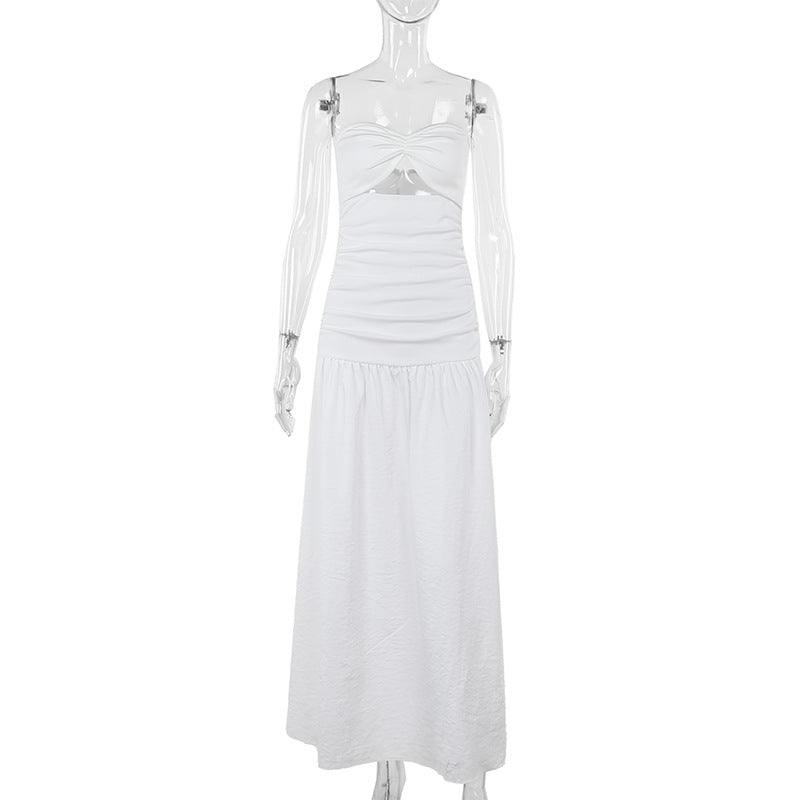 Damen Maxikleid mit gerafftem Oberteil und verspieltem Rock Echo Archiv