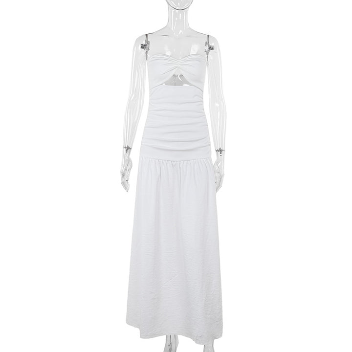 Damen Maxikleid mit gerafftem Oberteil und verspieltem Rock Echo Archiv