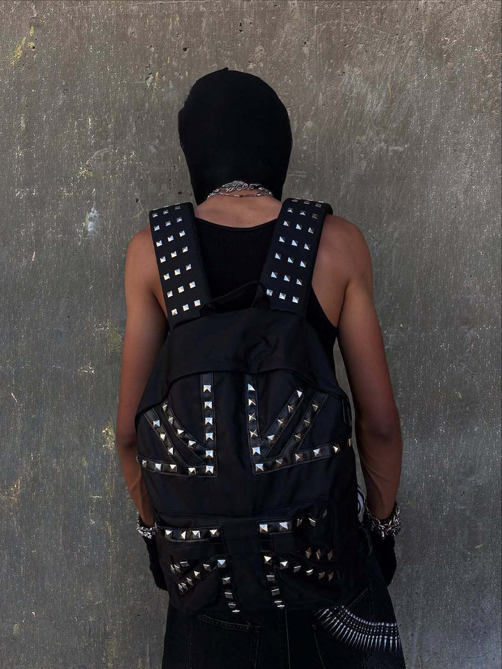 Damen Stilvolle Rucksack mit Nieten-Design Echo Archiv