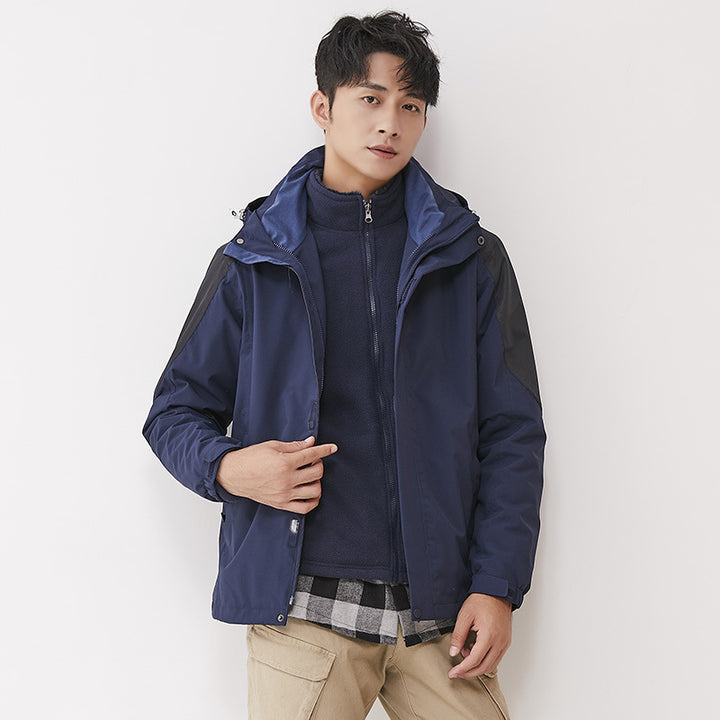 Damen zweilagige Outdoorjacke mit herausnehmbarer Fleece-Innenjacke und winddichter Membran Echoarchiv