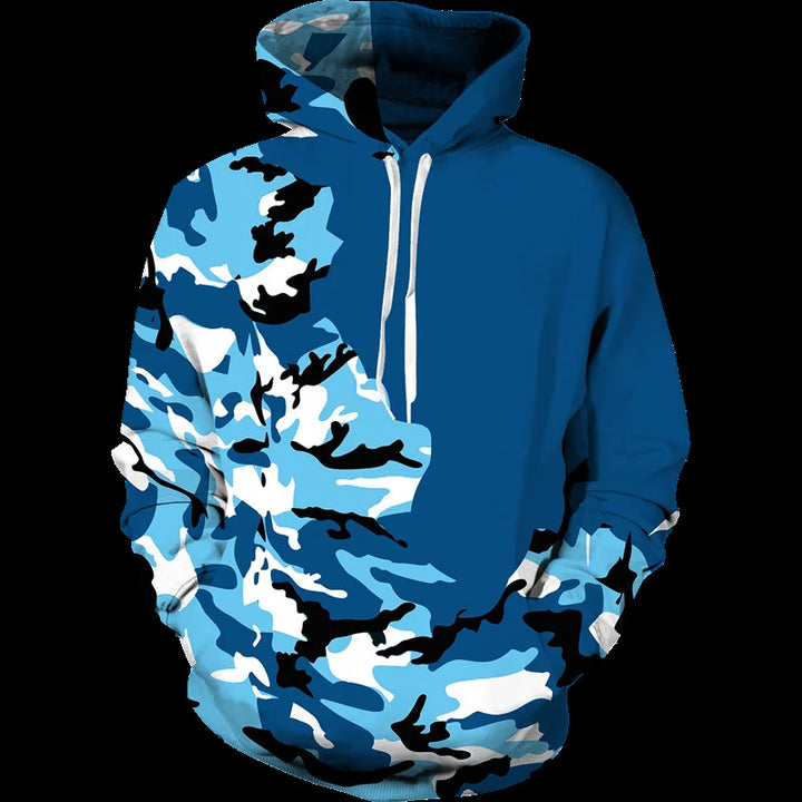 Damen Lässiger Kapuzenpullover mit Camouflage-Design Echoarchiv